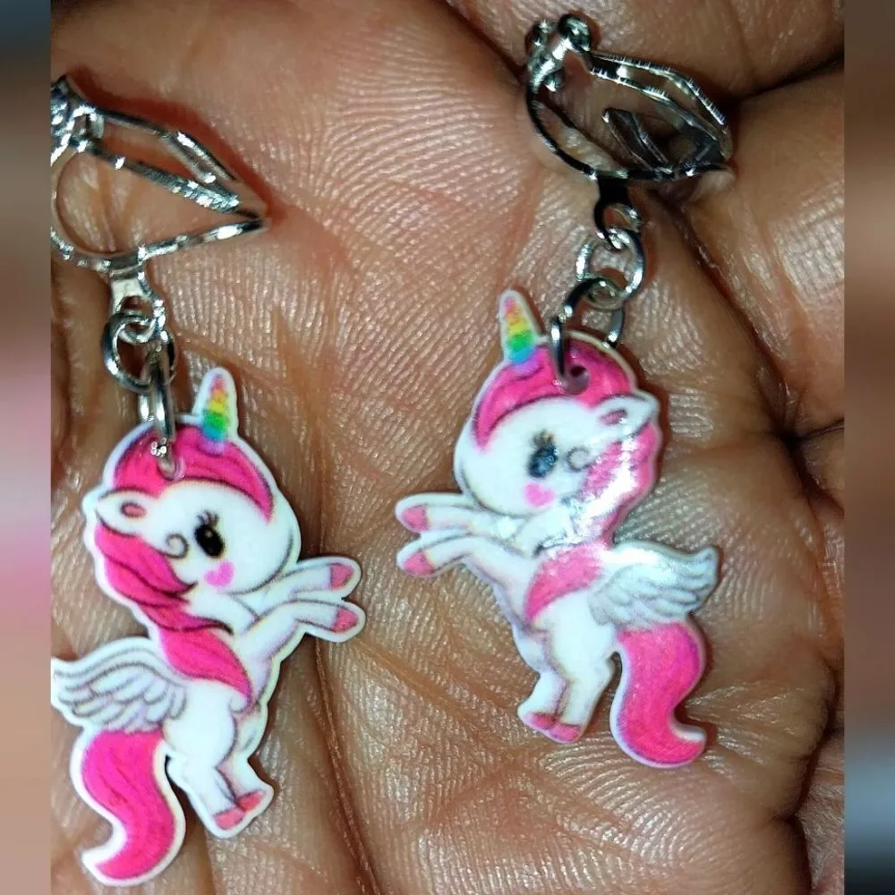 Super cute girls clip-on earrings